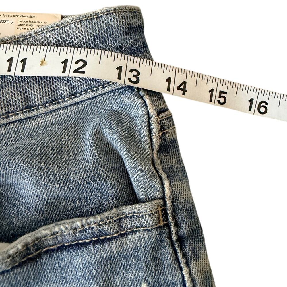 NWT SO High Rise 90s Straight Jeans Juniors 5 27W Light Wash Distressed - Picture 4 of 9